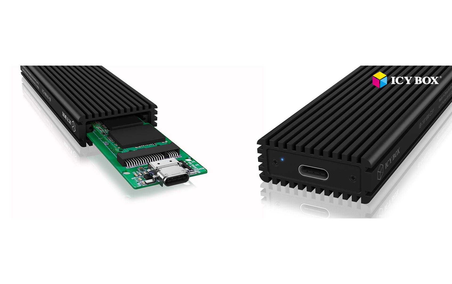 ICY BOX Externes Gehäuse IB-1816M-C31 M.2 NVMe