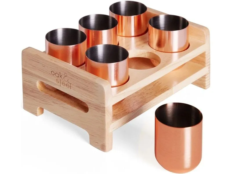 Oak & Steel Schnapsglas 50 ml, 6 Stück, Rosegold