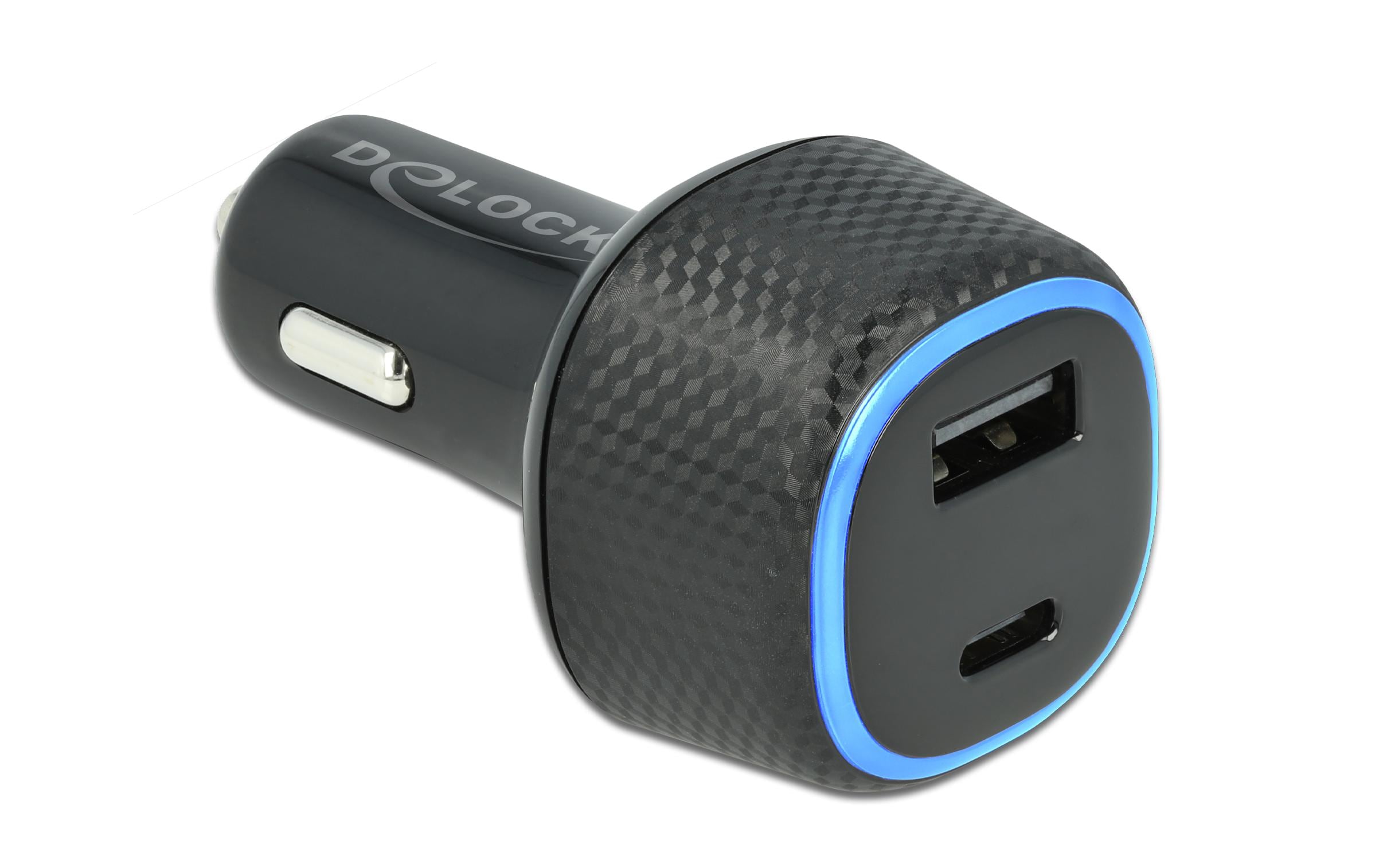 Delock Autoladegerät USB Typ-A und -C PD 3.0 63 W