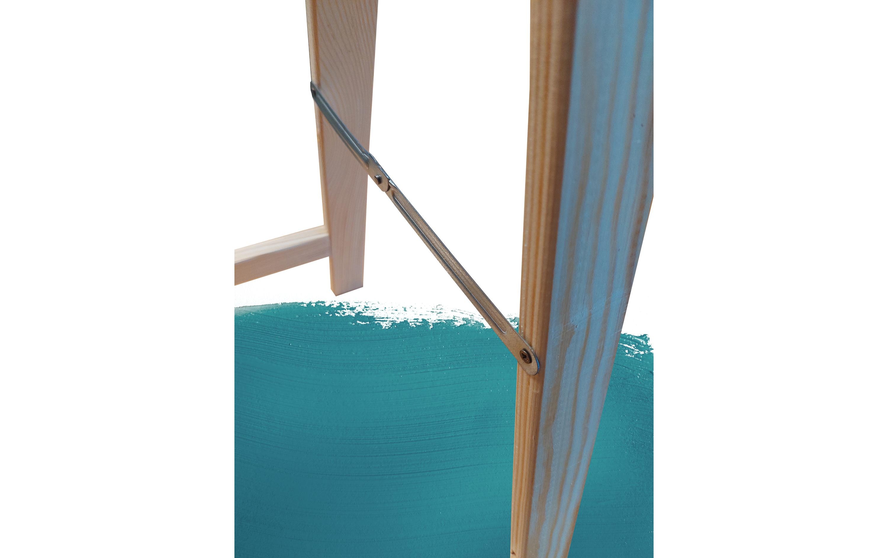 Holz Zollhaus Bockleiter aus Fichte 75 x 75 cm, Naturfarben