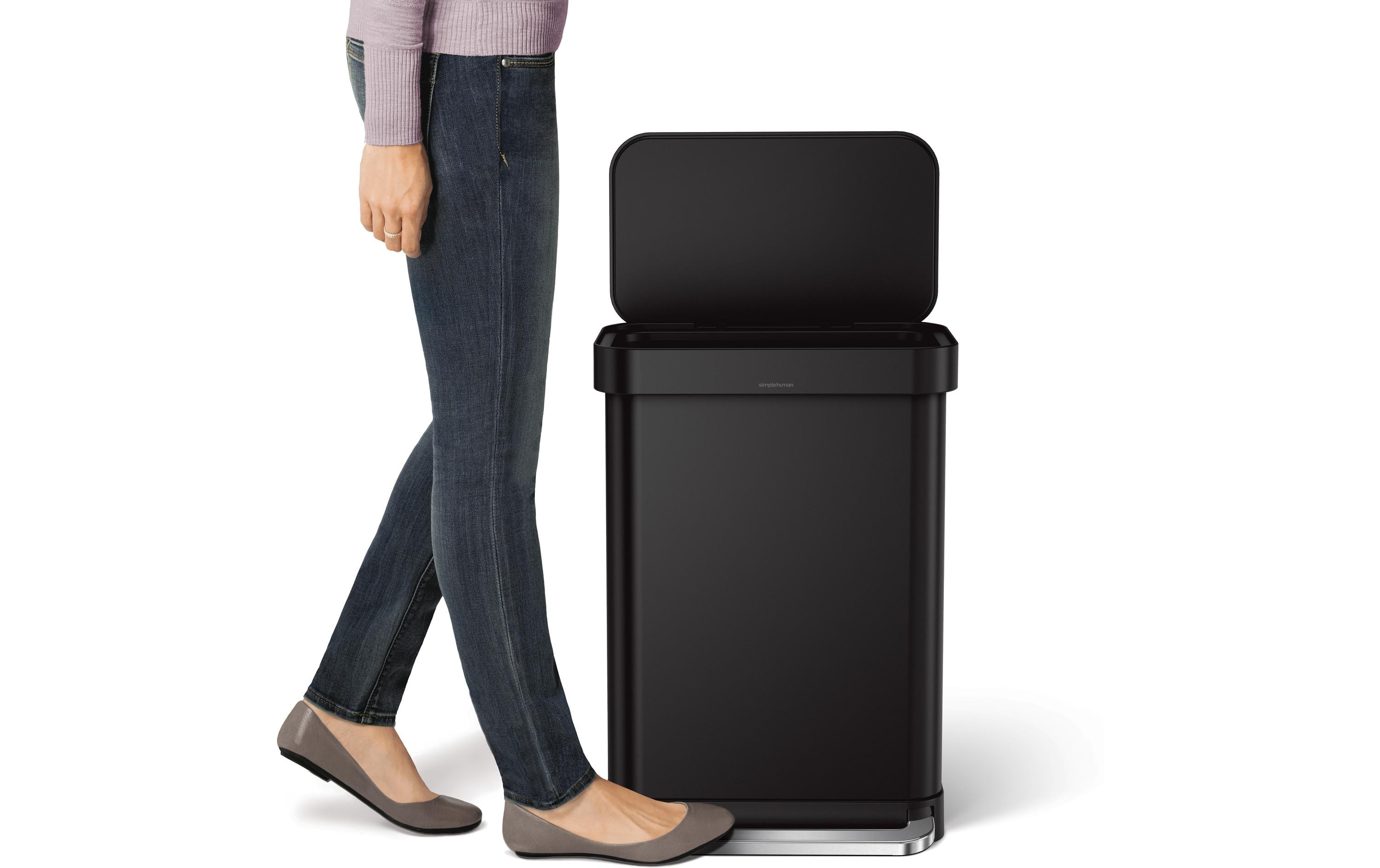 Simplehuman Treteimer 55 l, Schwarz matt