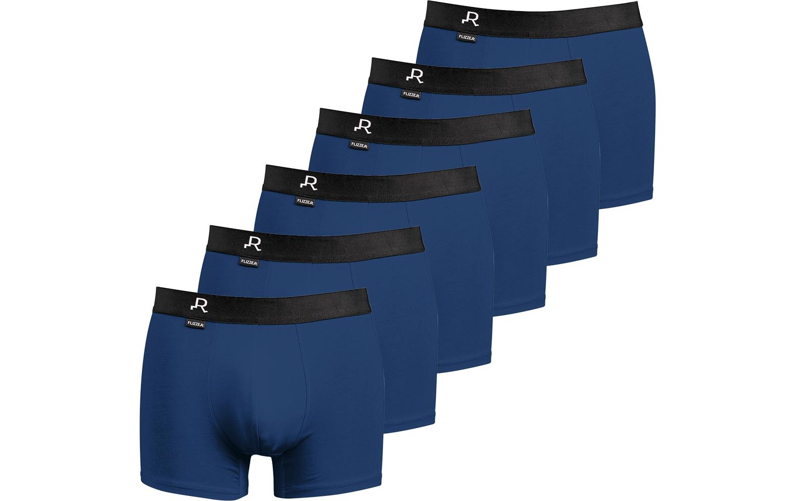 FLIZZER Unterhosen Trunk Der Charmeur 6er Pack Blau, L FLIZZER Unterhosen Trunk Der Charmeur 6er Pack Blau, L