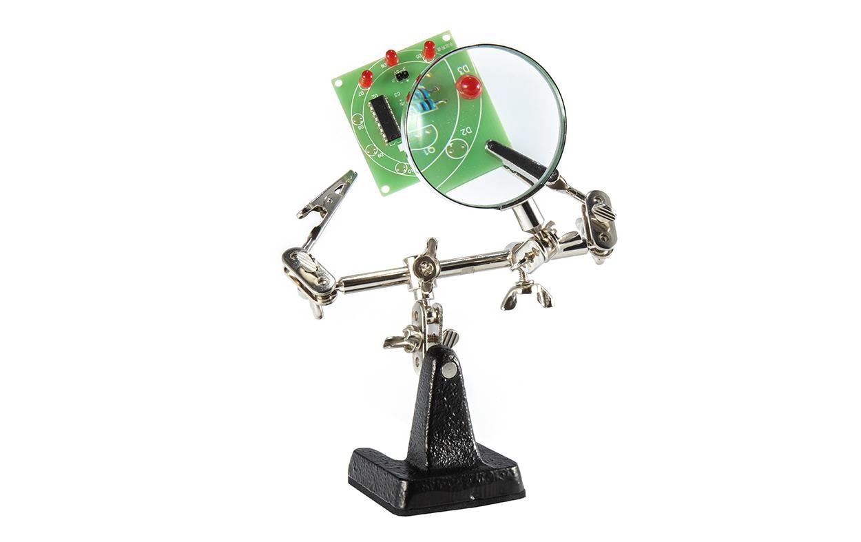 Weller Platinenhalter mit Lupe Vergrösserung x 4 Weller Platinenhalter mit Lupe Vergrösserung x 4