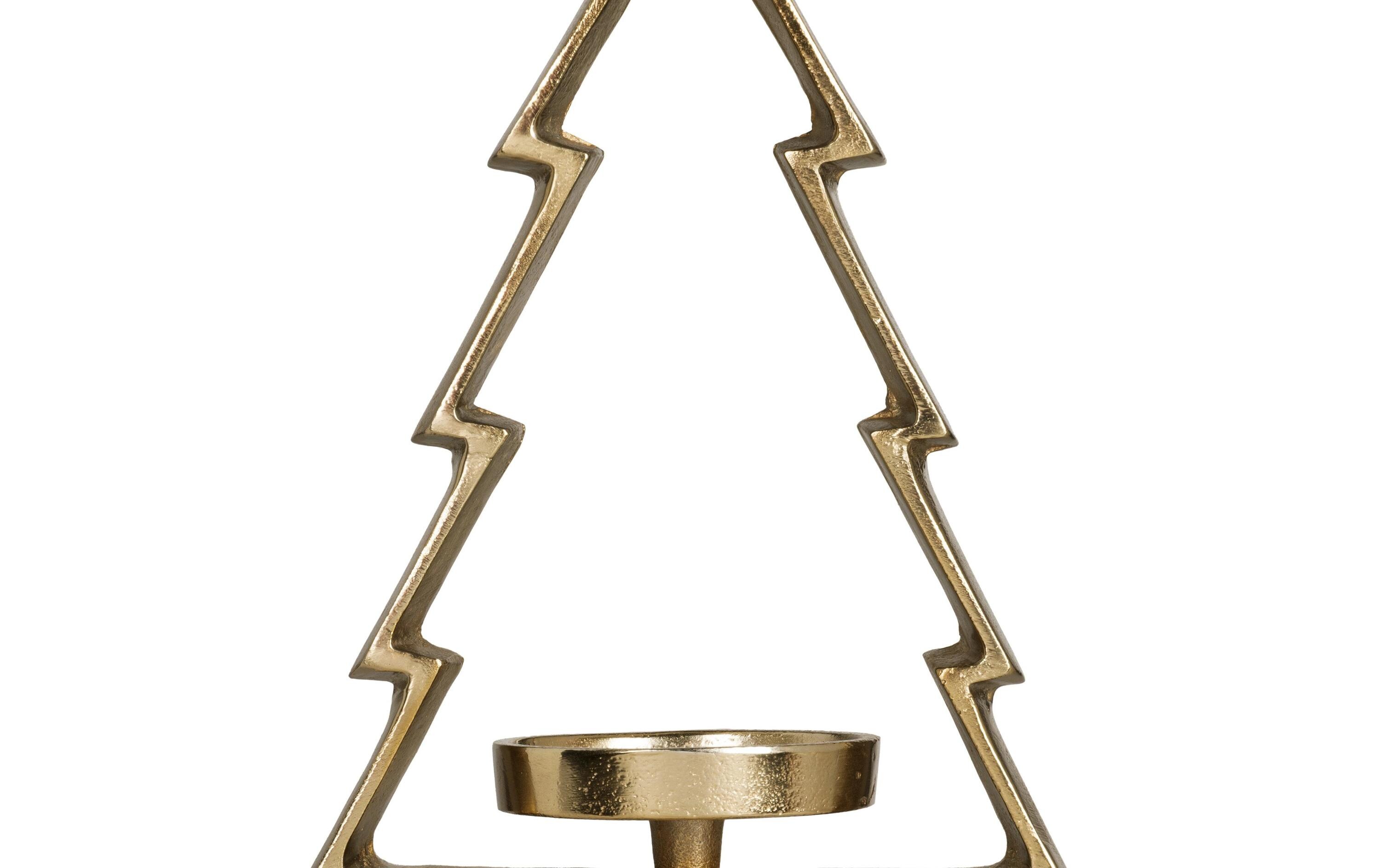 EGLO Weihnachtswindlicht Tanne Mukayle 34 cm, Gold