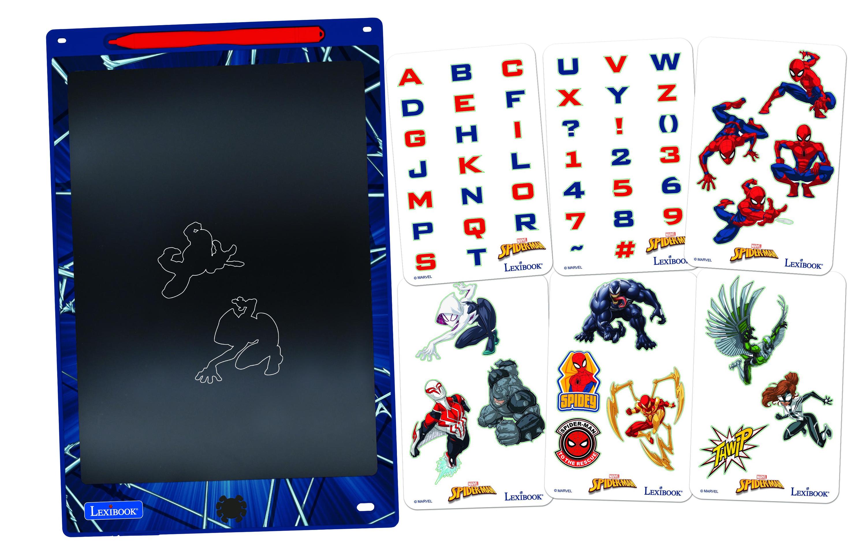 Lexibook Maltafel mit Spider-Man-Schablonen 28 cm