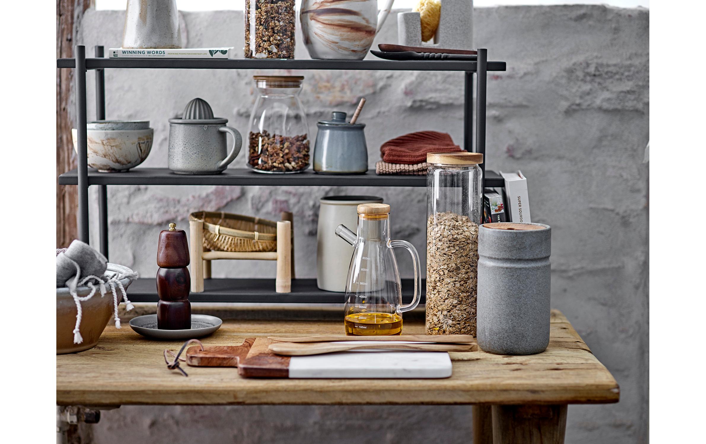 Bloomingville Abwaschlappen Ninna, Baumwolle, Grau, 27 x 27 cm, 3 Stück