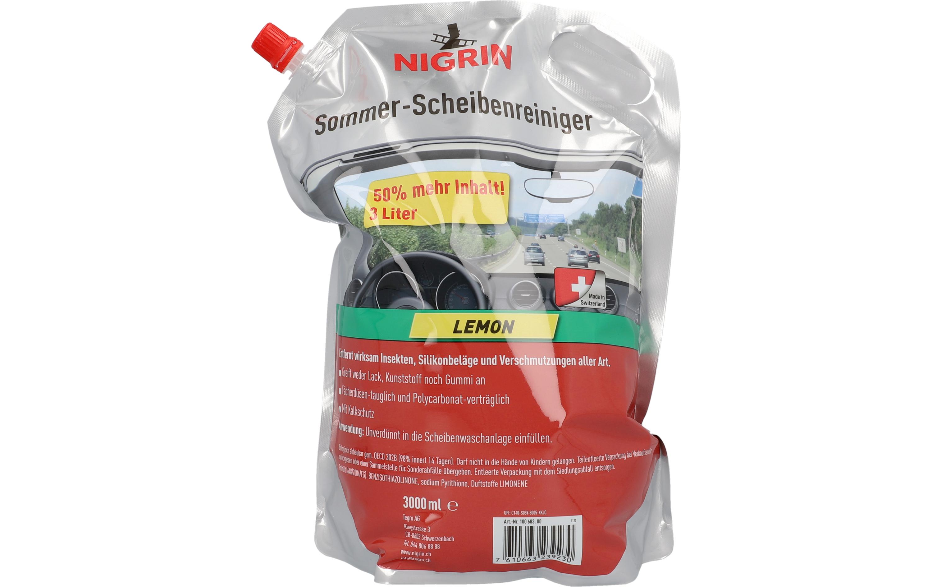 Nigrin Sommer-Scheibenreiniger Lemon Air, 3 l Nigrin Sommer-Scheibenreiniger Lemon Air, 3 l