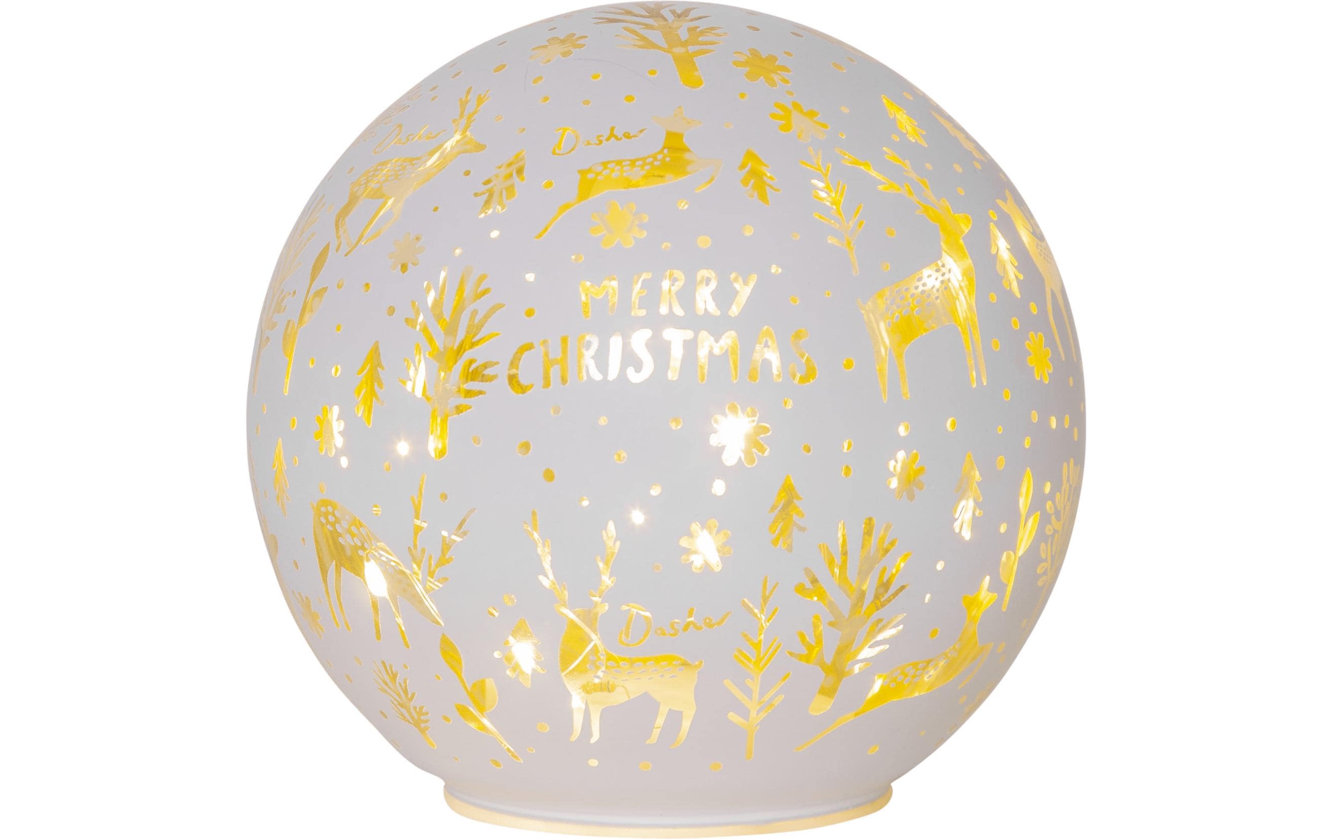 Star Trading Schneekugel MerryX-mas, Ø 15 cm, Weiss Star Trading Schneekugel MerryX-mas, Ø 15 cm, Weiss