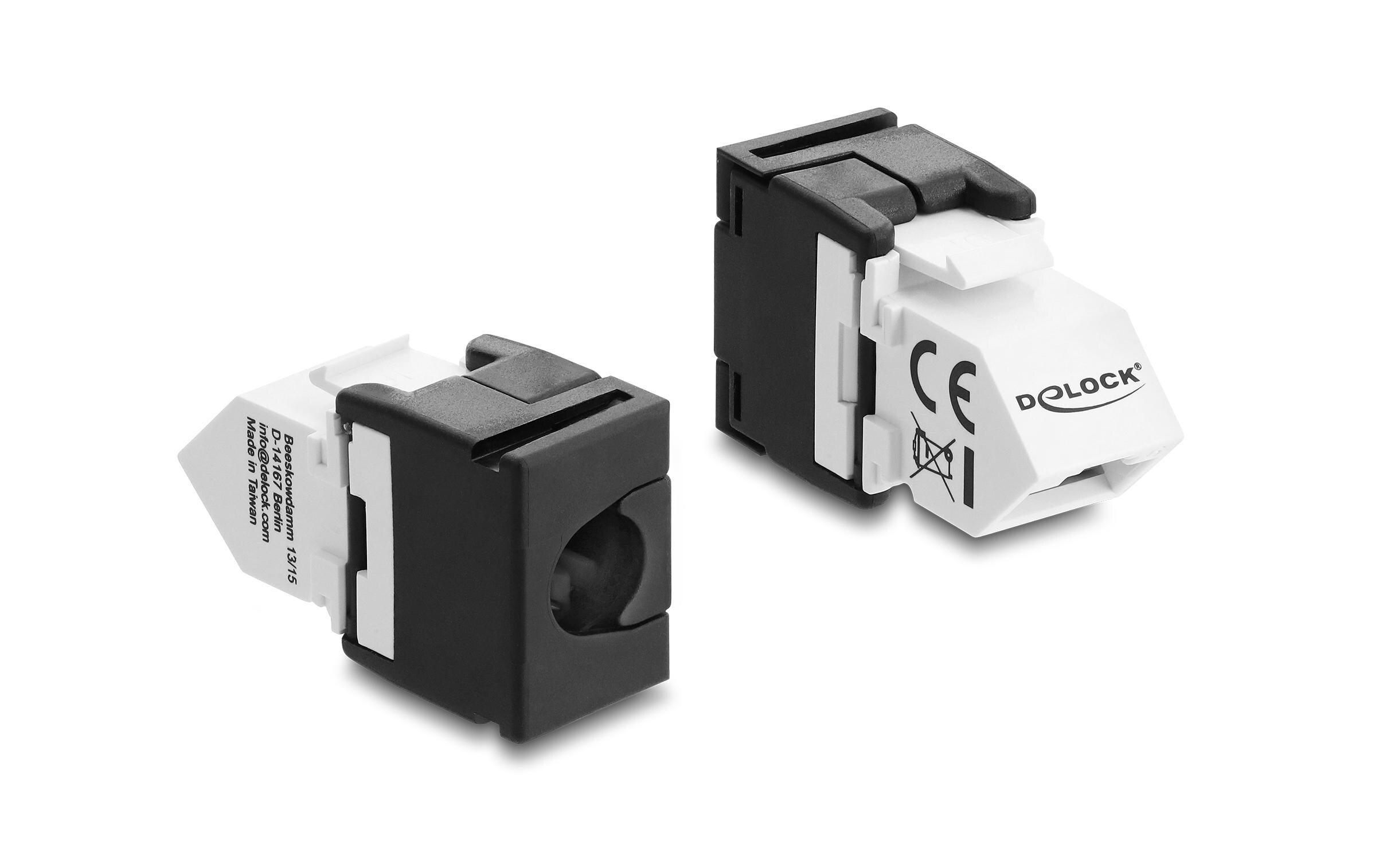 Delock Keystone-Modul RJ45 Buchse zu LSA 45°