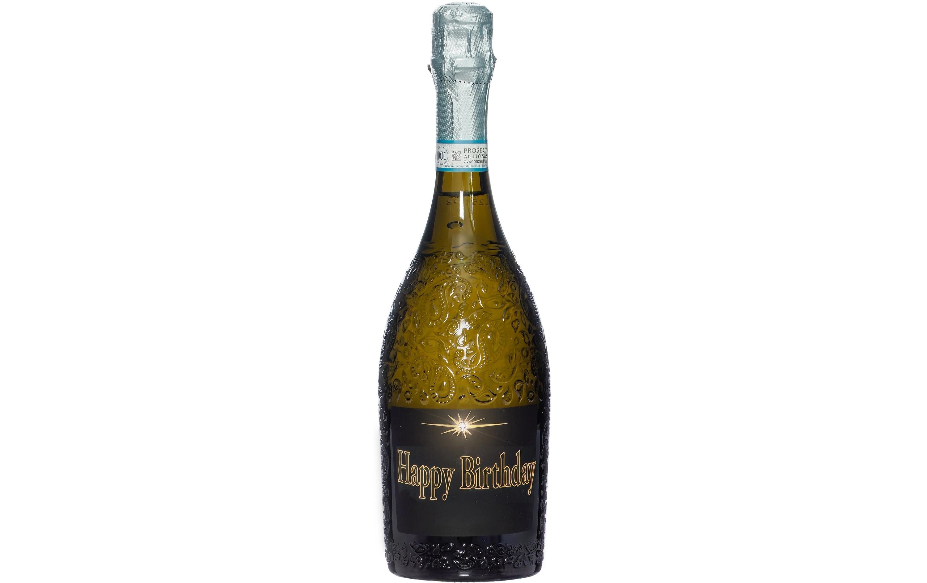 Dreams and Fantasy Geschenkidee Prosecco dark Happy Birthday 750 ml
