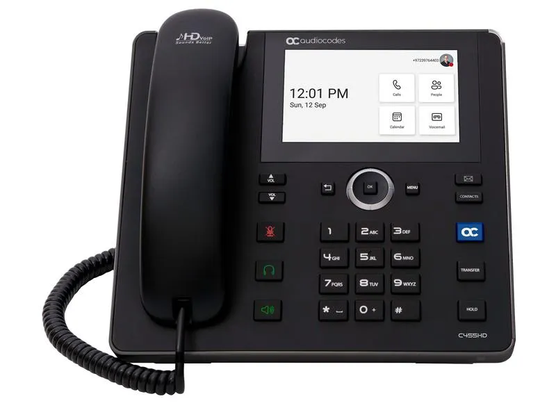 Audiocodes Tischtelefon C455HD Microsoft Teams Schwarz Audiocodes Tischtelefon C455HD Microsoft Teams Schwarz