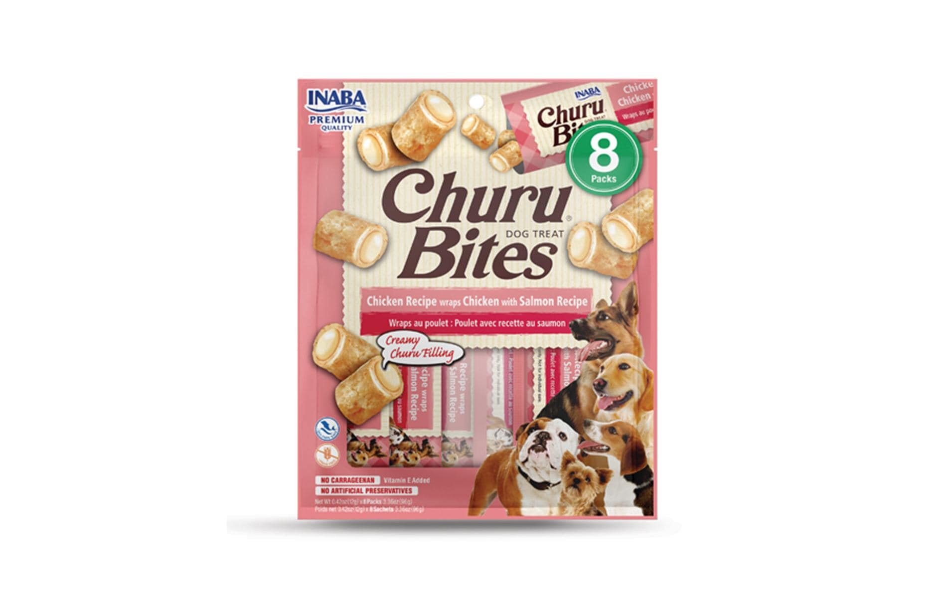 CIAO Churu Leckerli Bites Huhn und Lachs, 8 x 12 g CIAO Churu Leckerli Bites Huhn und Lachs, 8 x 12 g