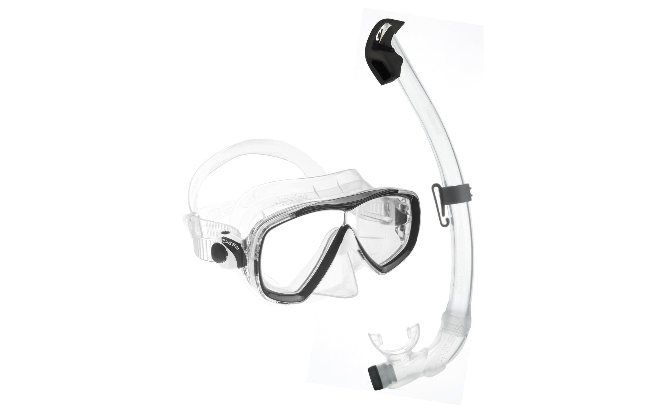 CRESSI Estrella + Seal Dry Snorkel Combo Clear/Black
