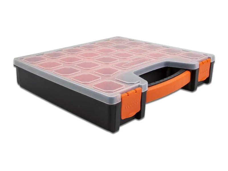 Delock Sortimentskasten Orange / Schwarz 14 Fächer Delock Sortimentskasten Orange / Schwarz 14 Fächer