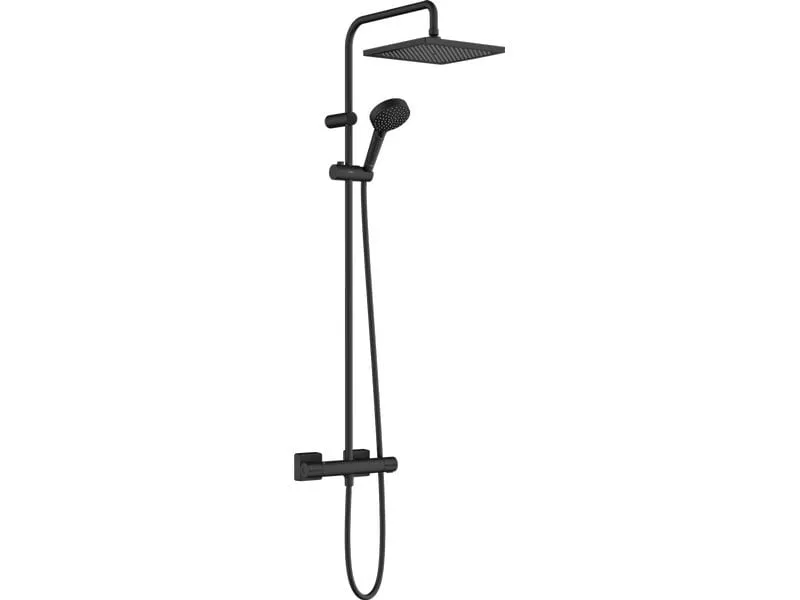 hansgrohe Vernis Shape 240 Mattschwarz mit Thermostat