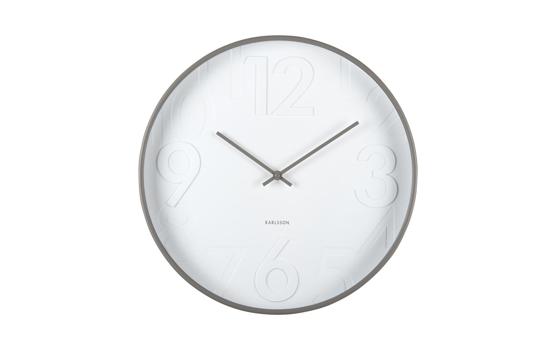 KARLSSON Wanduhr Ayuno Ø 40 cm, Dunkelgrau