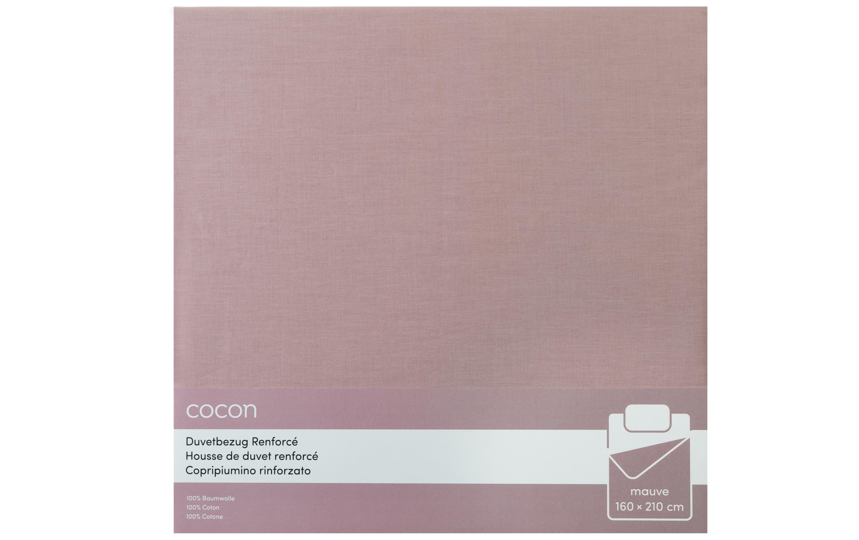 COCON Duvetbezug Renforcé 160 x 210 cm, Mauve