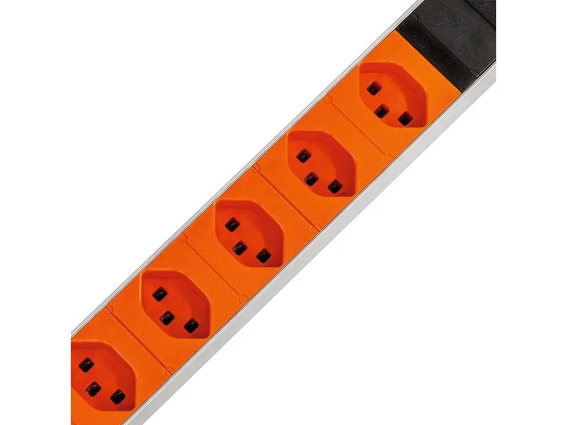 STEFFEN 19 Steckdosenleiste 8x T23 ,Orange, 1HE