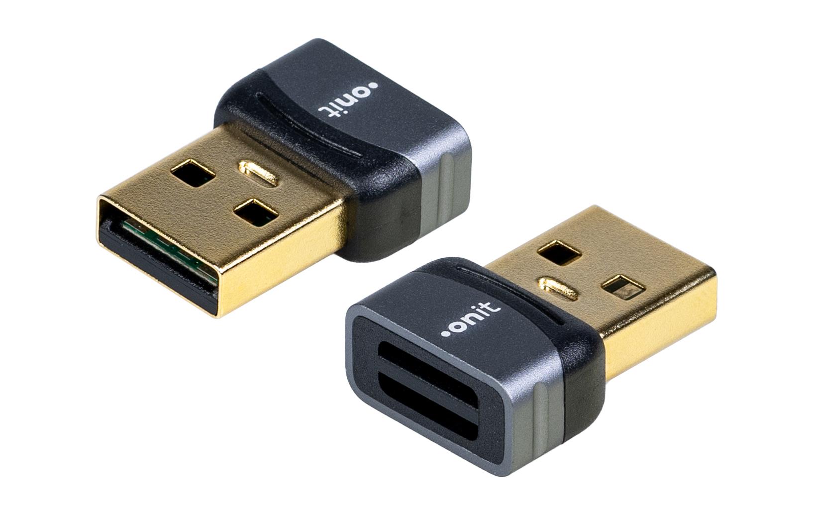 onit USB-Bluetooth-Adapter USB-A – Bluetooth 5.3, 1 Stück onit USB-Bluetooth-Adapter USB-A – Bluetooth 5.3, 1 Stück