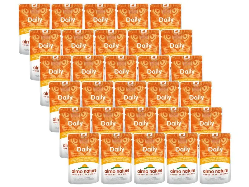 Almo Nature Nassfutter Daily mit Huhn und Lachs, 30 x 70 g Almo Nature Nassfutter Daily mit Huhn und Lachs, 30 x 70 g
