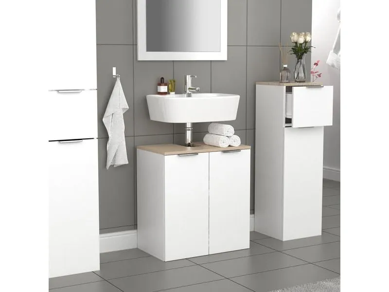 VCM Waschbeckenunterschrank Donali 56 x 60 cm, Braun VCM Waschbeckenunterschrank Donali 56 x 60 cm, Braun