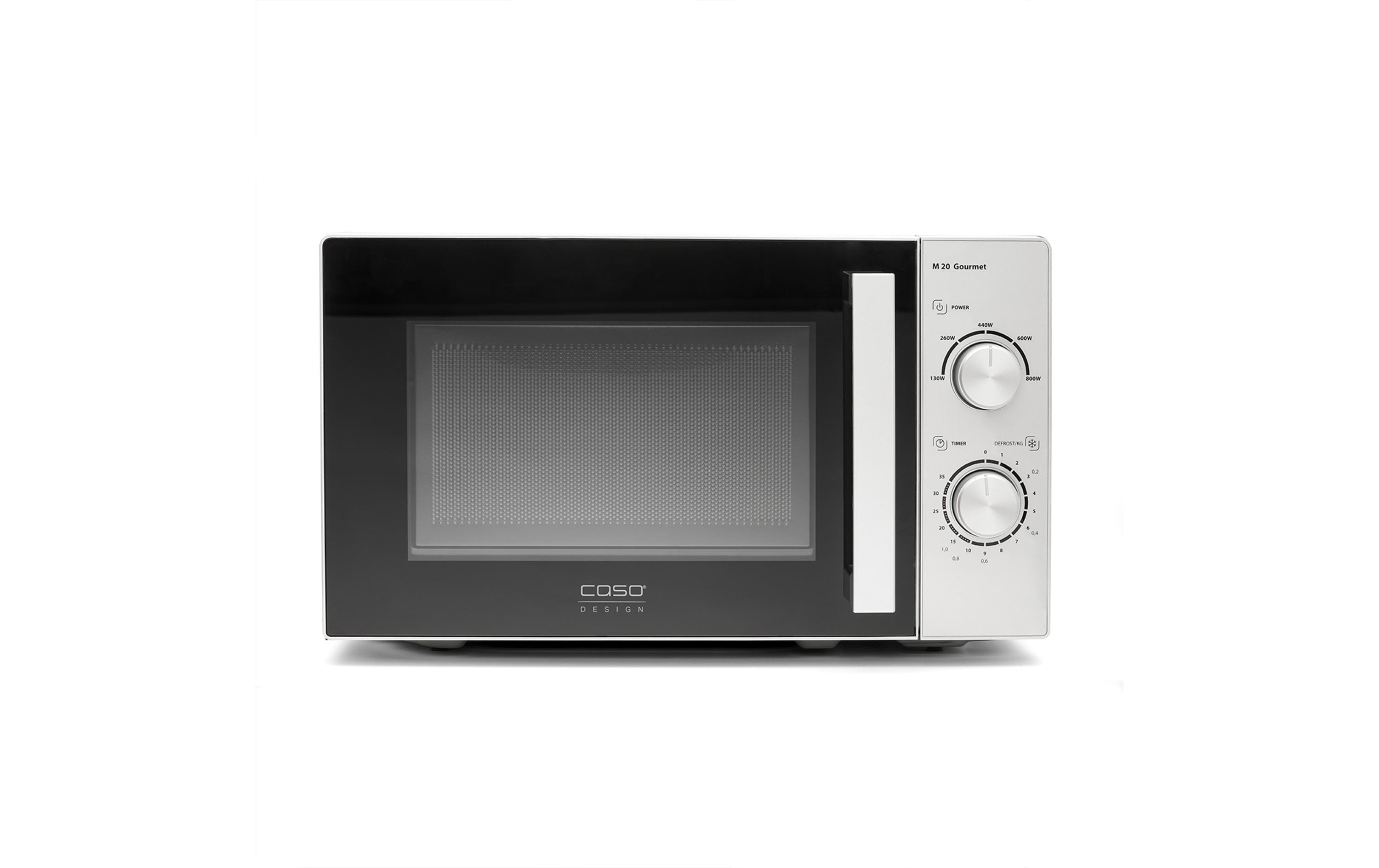 Caso Mikrowelle M20 Gourmet Schwarz/Silber
