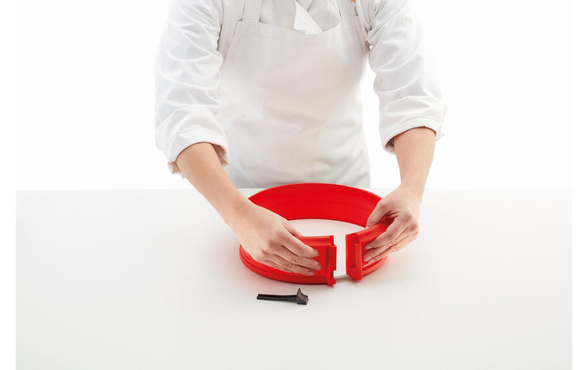 Lékué Springform mit Keramikplatte, Silikon / Keramik, 23 cm