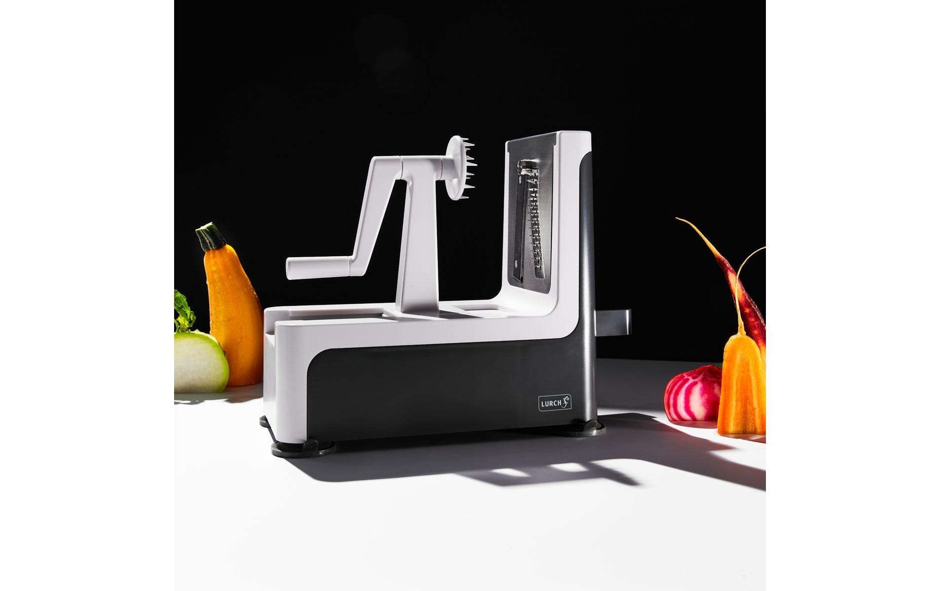 Lurch Spiralschneider mit Messereinsätzen Grau/Weiss