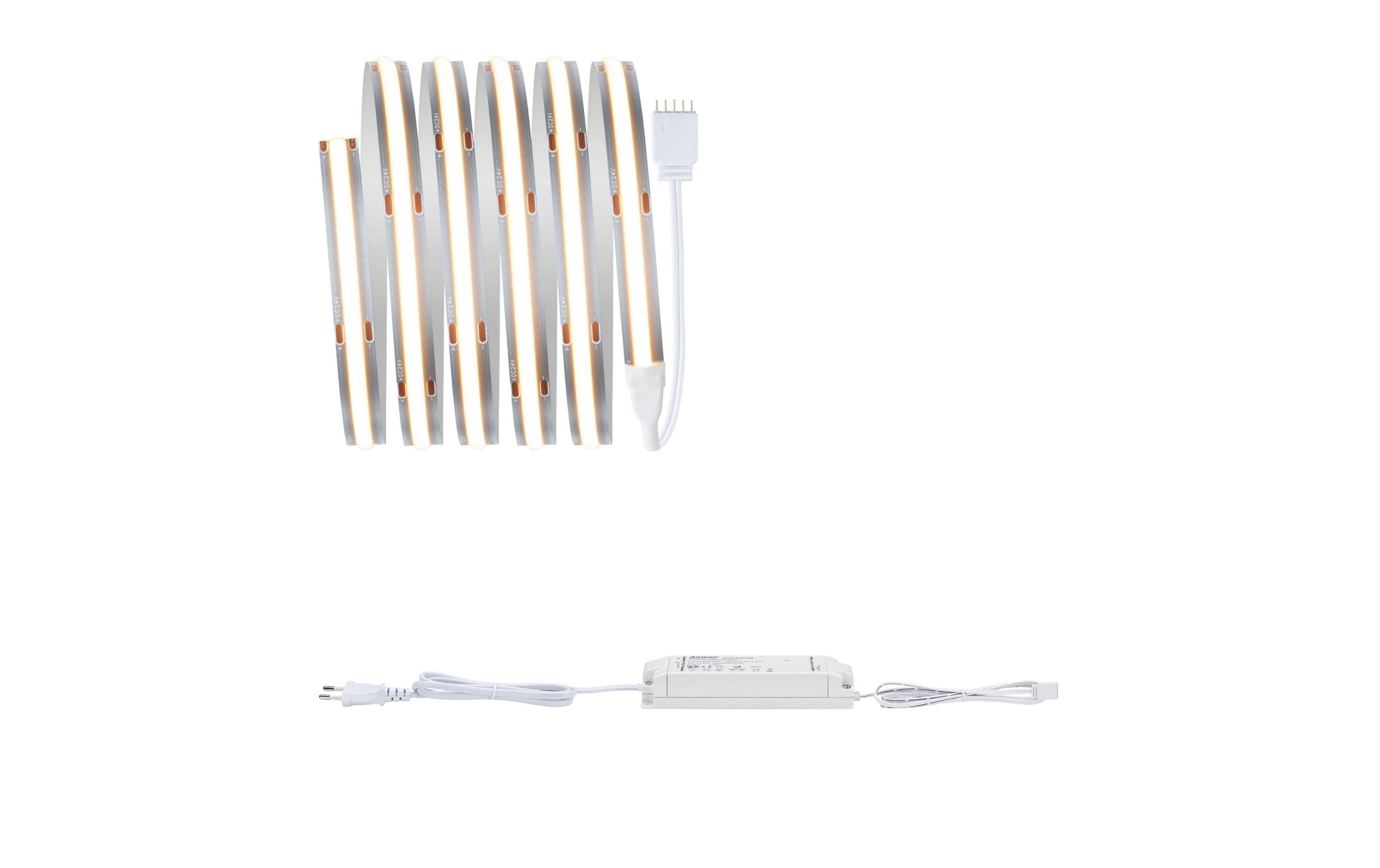 Paulmann LED-Stripe MaxLED 1000 BasisSet COB, 2700 K, 1.5 m, Silber Paulmann LED-Stripe MaxLED 1000 BasisSet COB, 2700 K, 1.5 m, Silber