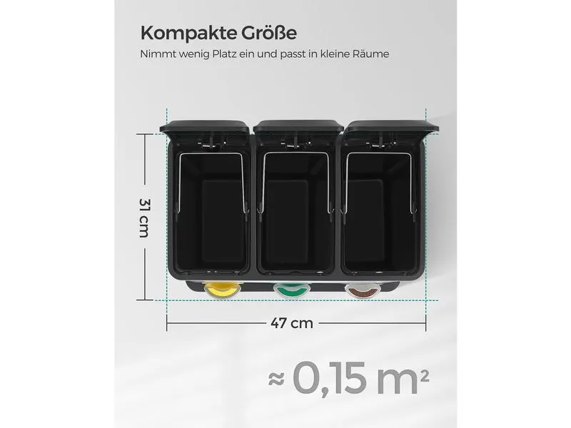Songmics Abfalleimer 24 l, Silber Songmics Abfalleimer 24 l, Silber