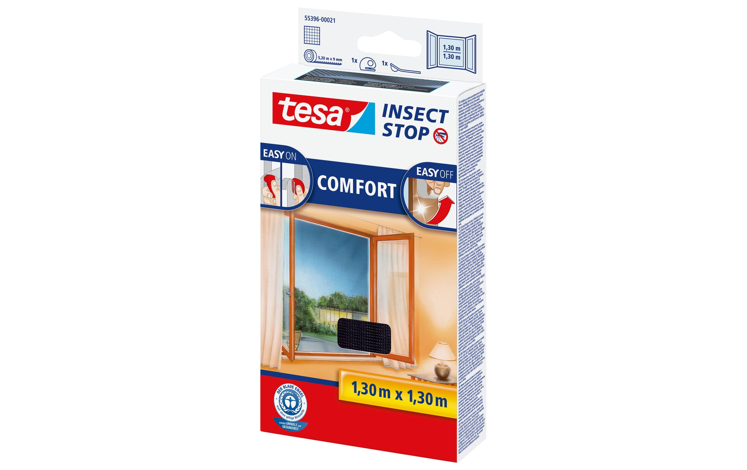 tesa Fliegengitter Insect Stop Comfort Fenster 1.3x1.3m