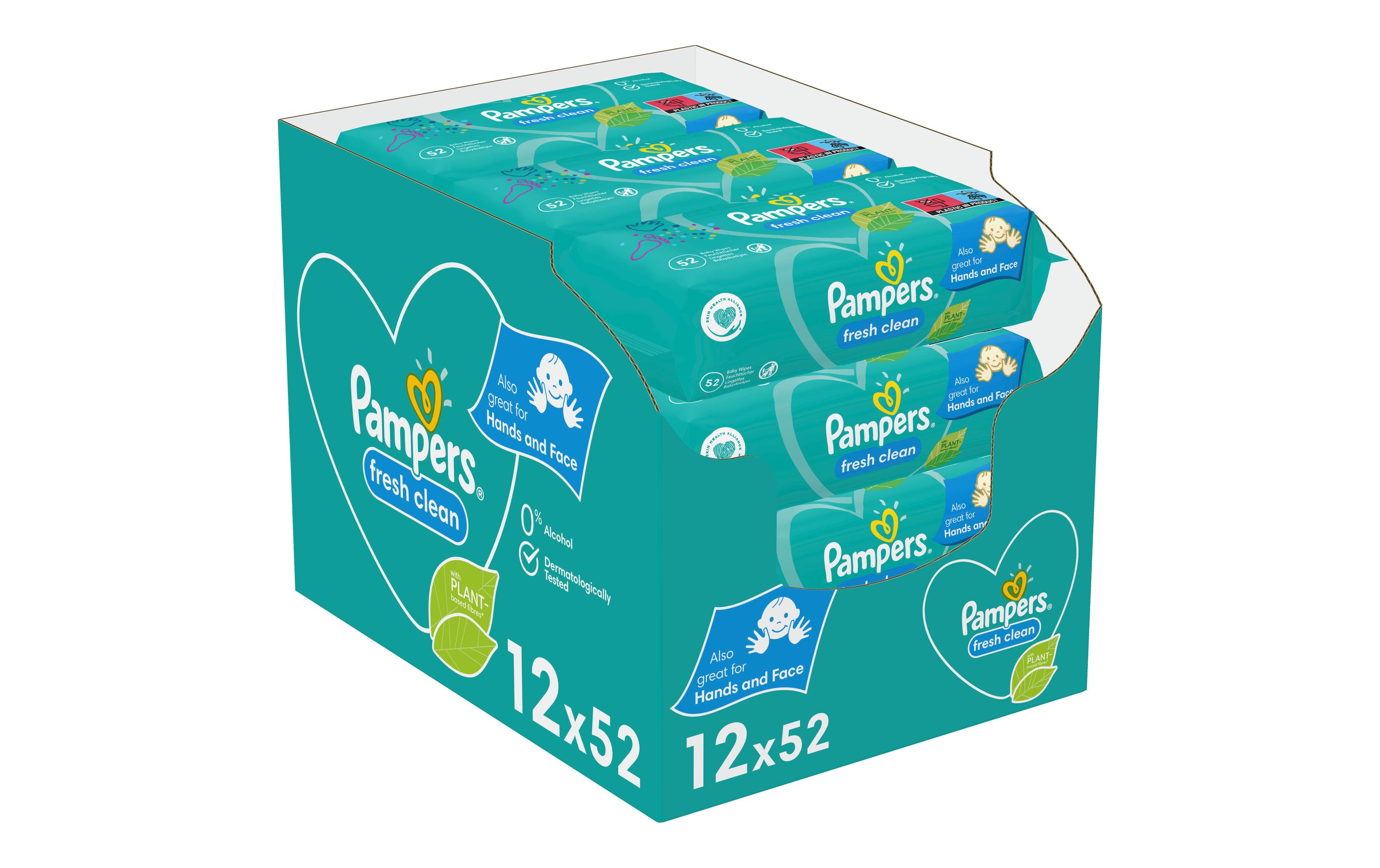 Pampers Feuchttücher Fresh Clean Aloe 12 x 52 Stk. Pampers Feuchttücher Fresh Clean Aloe 12 x 52 Stk.