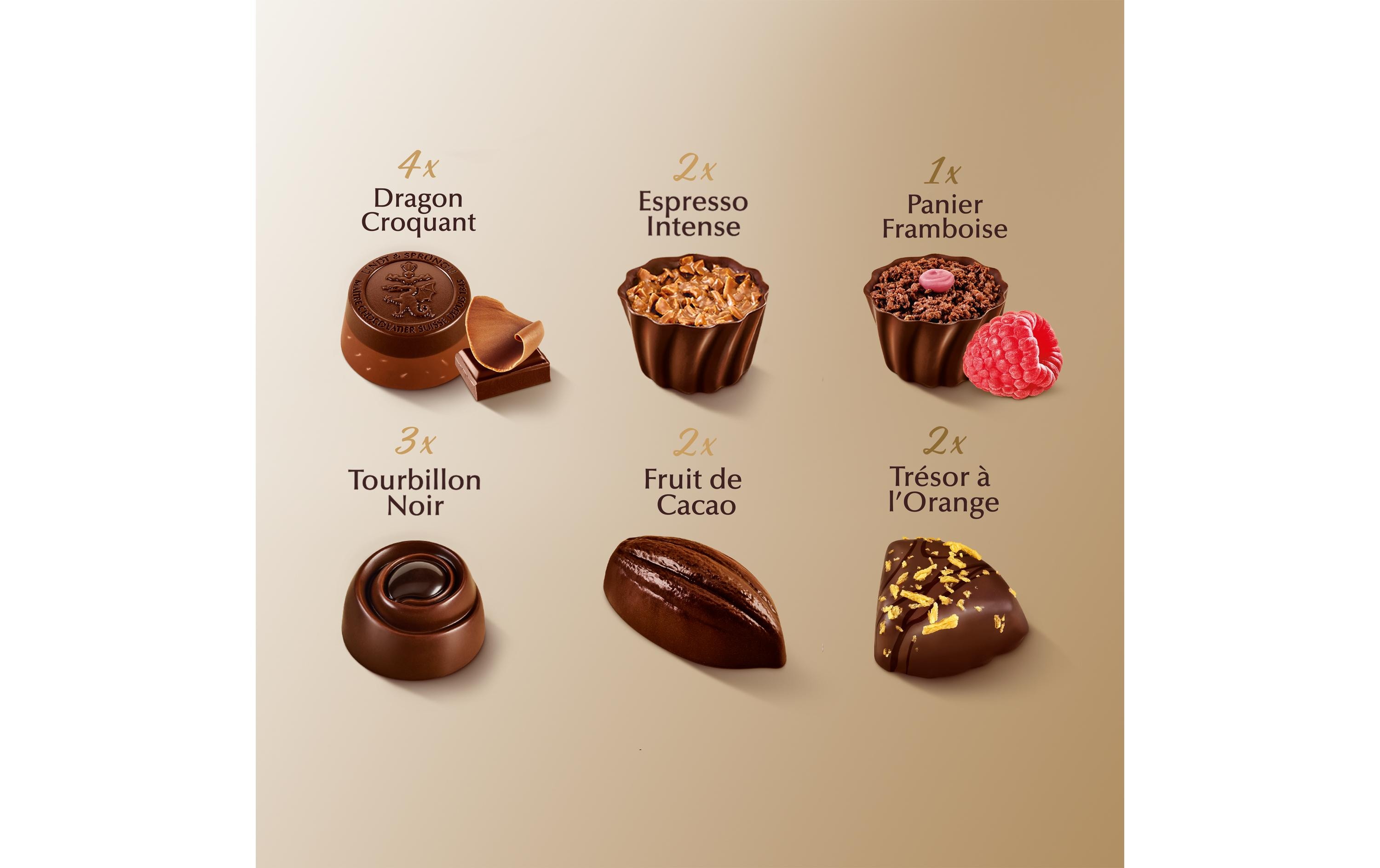 Lindt Schokoladen-Pralinen Connaisseurs Collection Noire 140 g