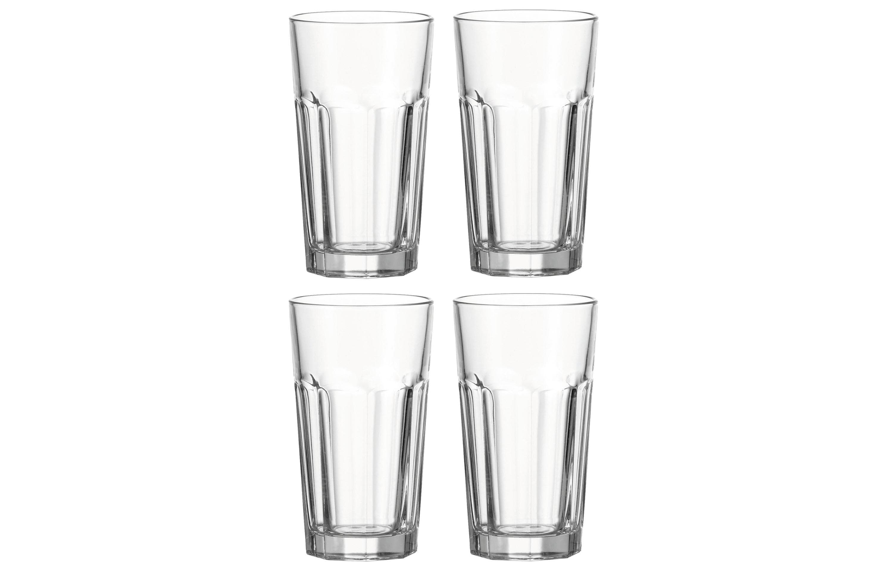 Leonardo Longdrinkglas XL, Rock 540 ml, 4 Stück, Transparent