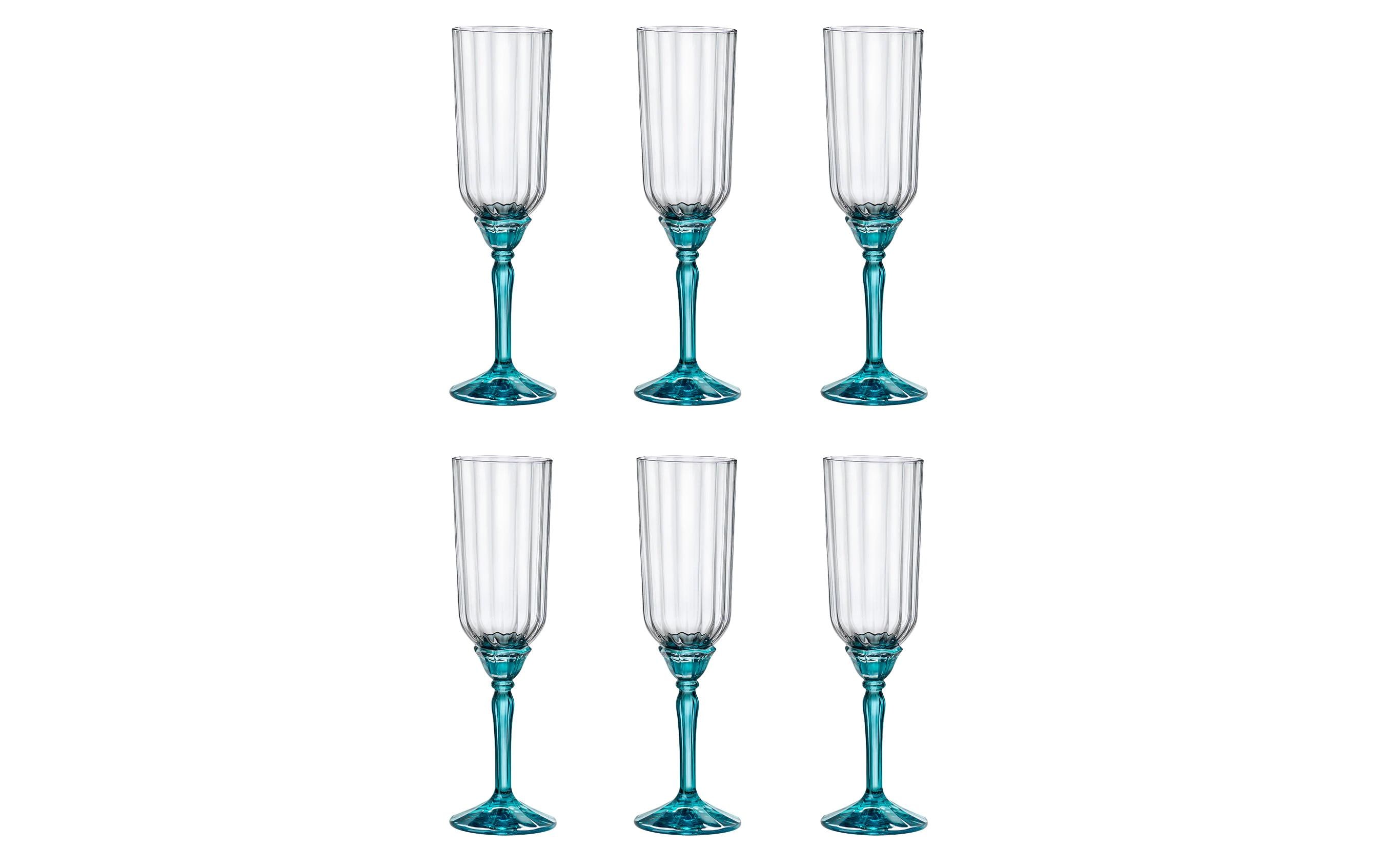 Bormioli Rocco Sektglas Florian 210 ml, 6 Stück, Blau
