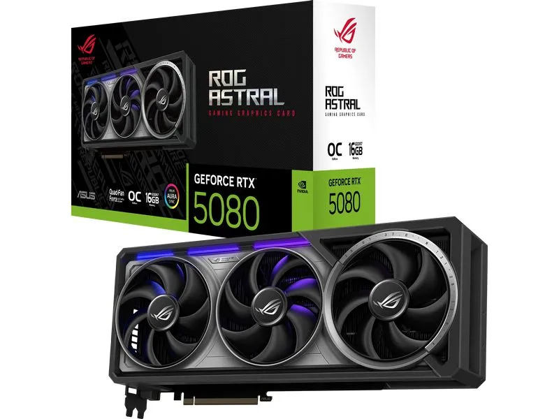 ASUS ROG Grafikkarte Rog-Astral-RTX 5080-O16 GB-Gaming ASUS ROG Grafikkarte Rog-Astral-RTX 5080-O16 GB-Gaming