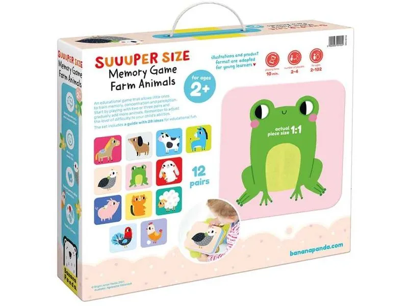 Banana Panda Memo-Spiel Suuuper Size Farmtiere Banana Panda Memo-Spiel Suuuper Size Farmtiere