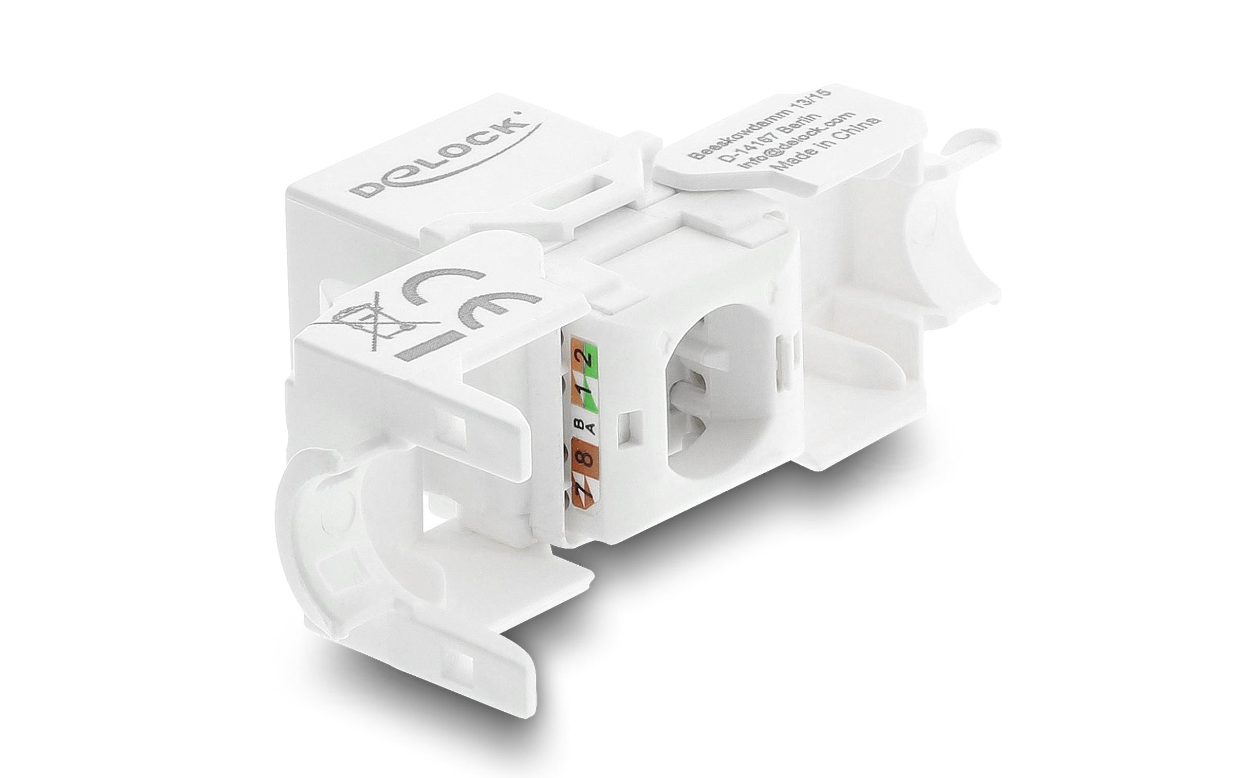Delock Keystone-Modul RJ45 Buchse zu LSA Cat.6 UTP werkzeugfrei
