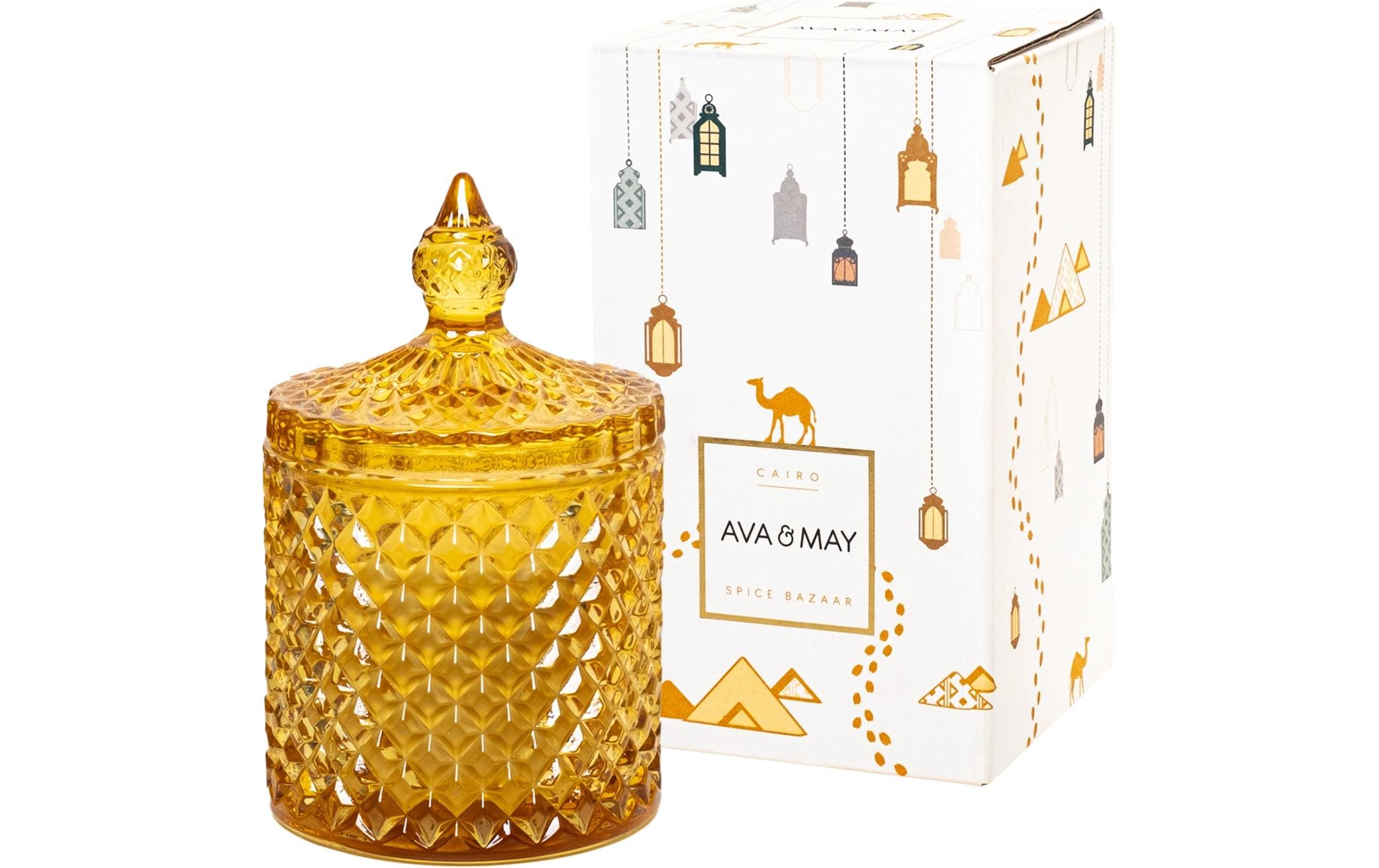AVA & MAY Duftkerze Cairo, Gelb