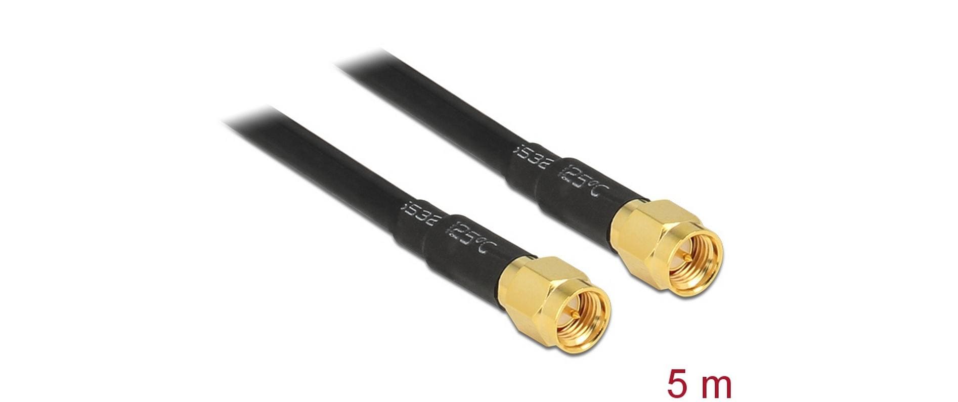 Delock Antennenkabel LMR195 SMA zu SMA, 5 m Delock Antennenkabel LMR195 SMA zu SMA, 5 m