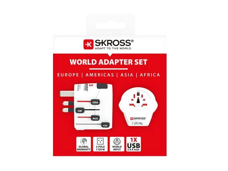 SKROSS Weltreiseadapter PRO World & USB SKROSS Weltreiseadapter PRO World & USB