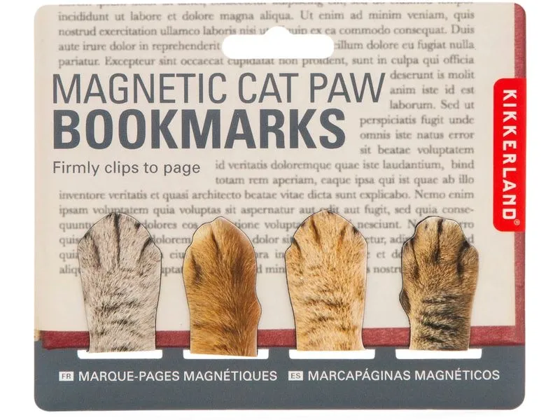 Kikkerland Lesezeichen Katzenpfoten 4 Magnete Kikkerland Lesezeichen Katzenpfoten 4 Magnete