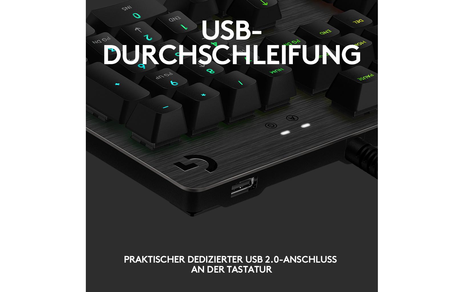 Logitech Gaming-Tastatur G512 GX Brown Carbon