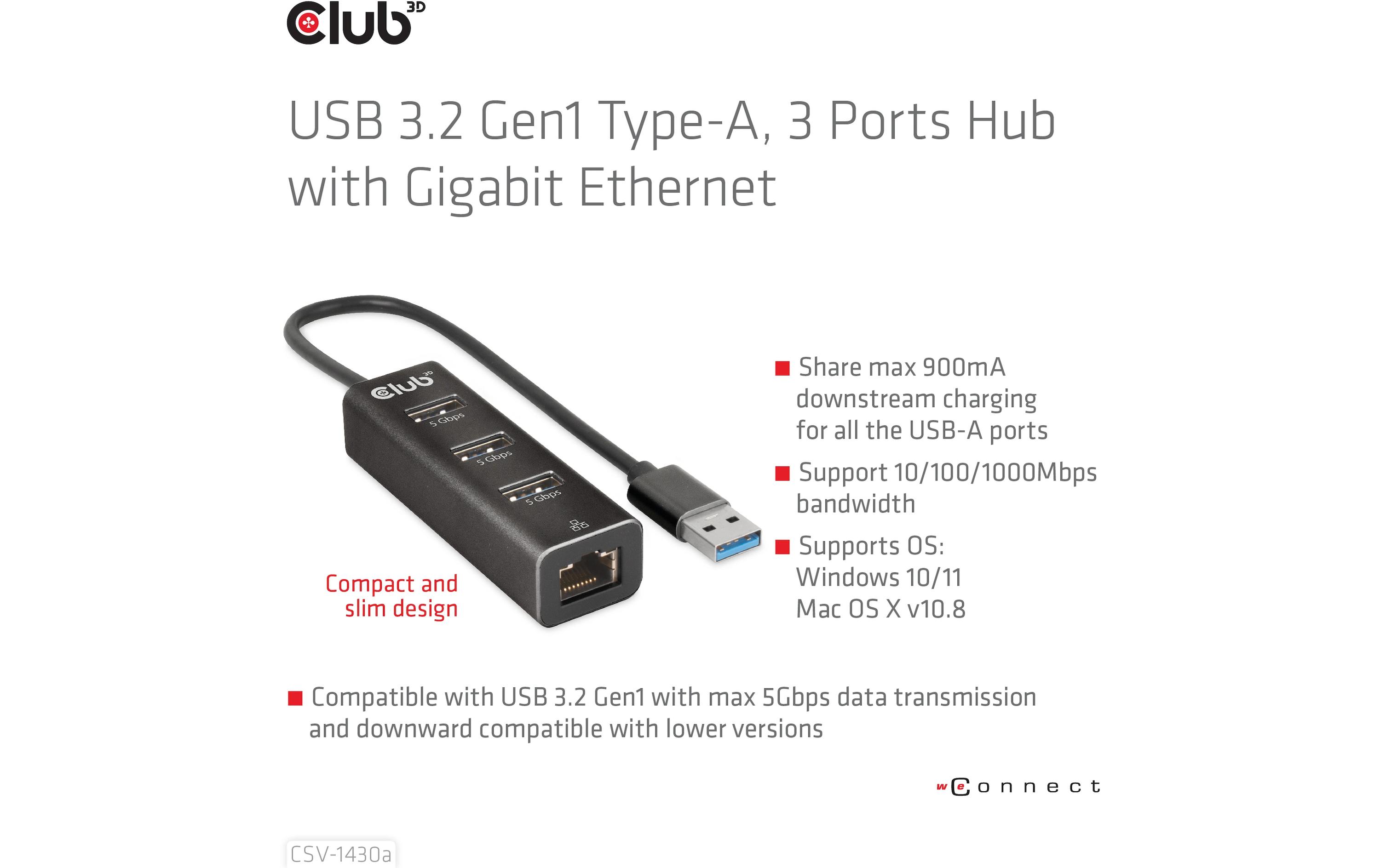 Club 3D USB-Hub CSV-1430a