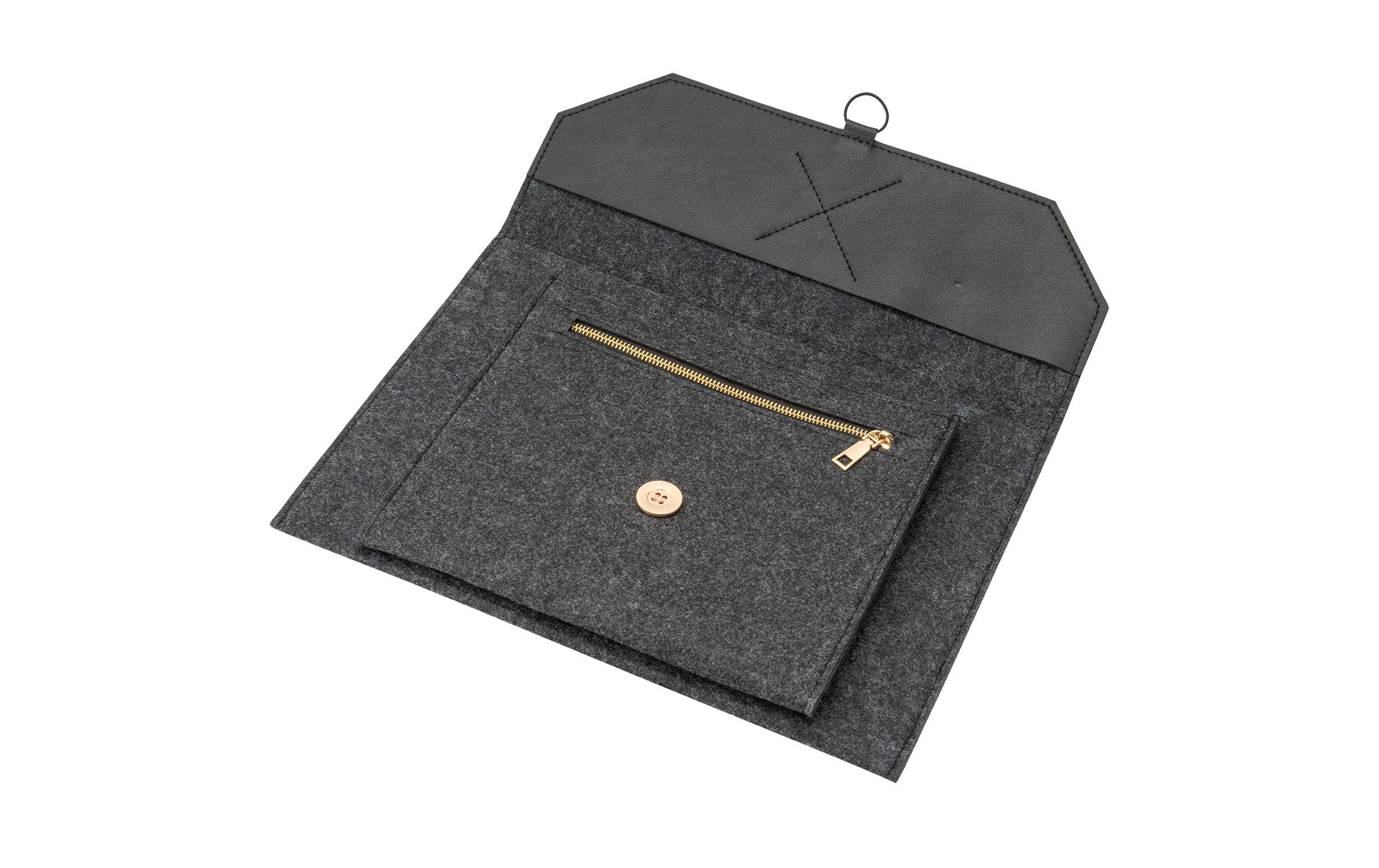 4smarts Notebook-Sleeve Felty+ FoldStand ErgoFix 13 Dunkelgrau
