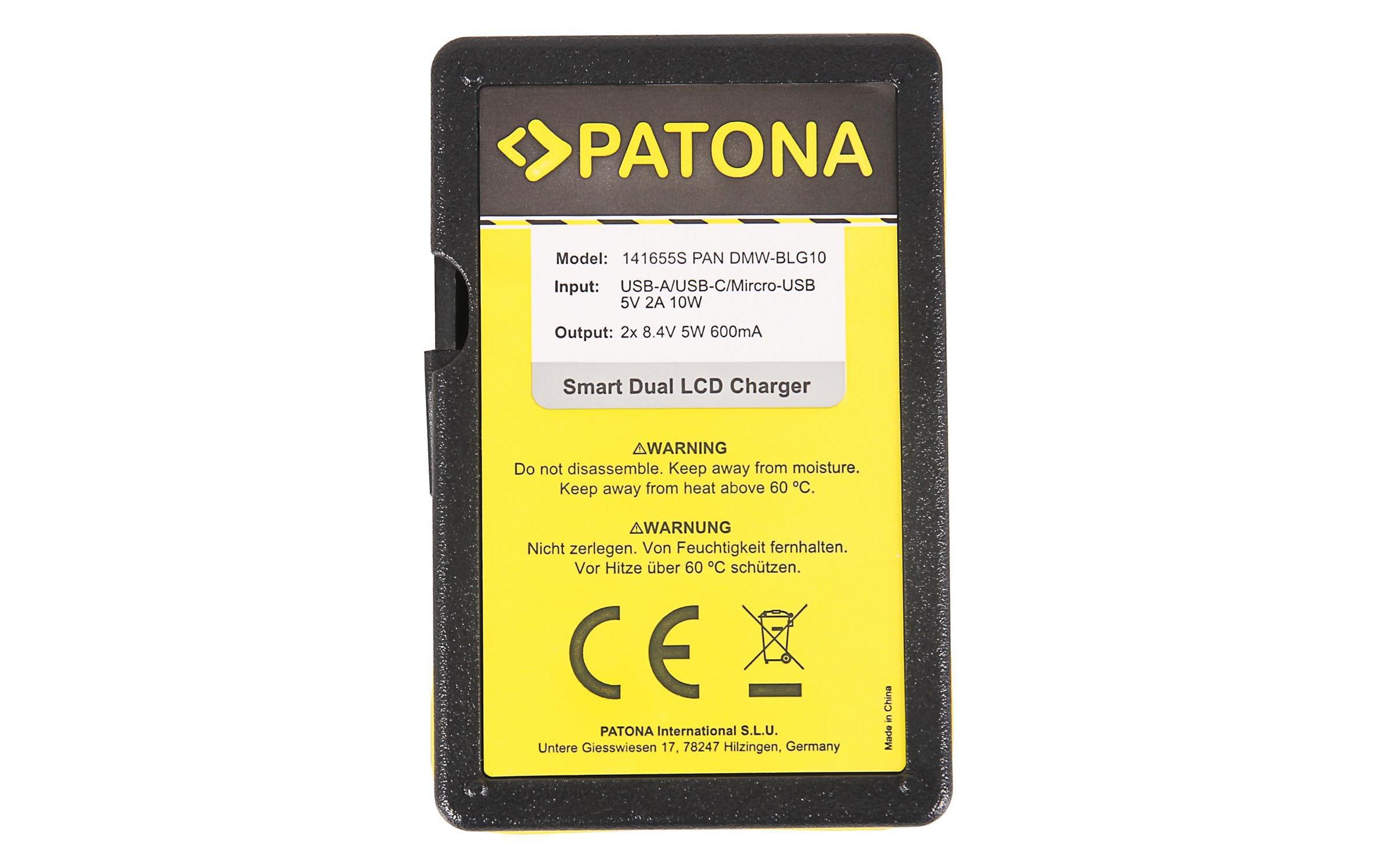 Patona Ladegerät Smart Dual LCD USB Panasonic DMW-BLG10