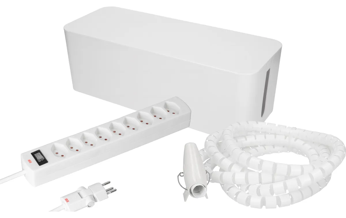 Max Hauri Kabelbox mit Steckerleiste 9x T13 Weiss Max Hauri Kabelbox mit Steckerleiste 9x T13 Weiss