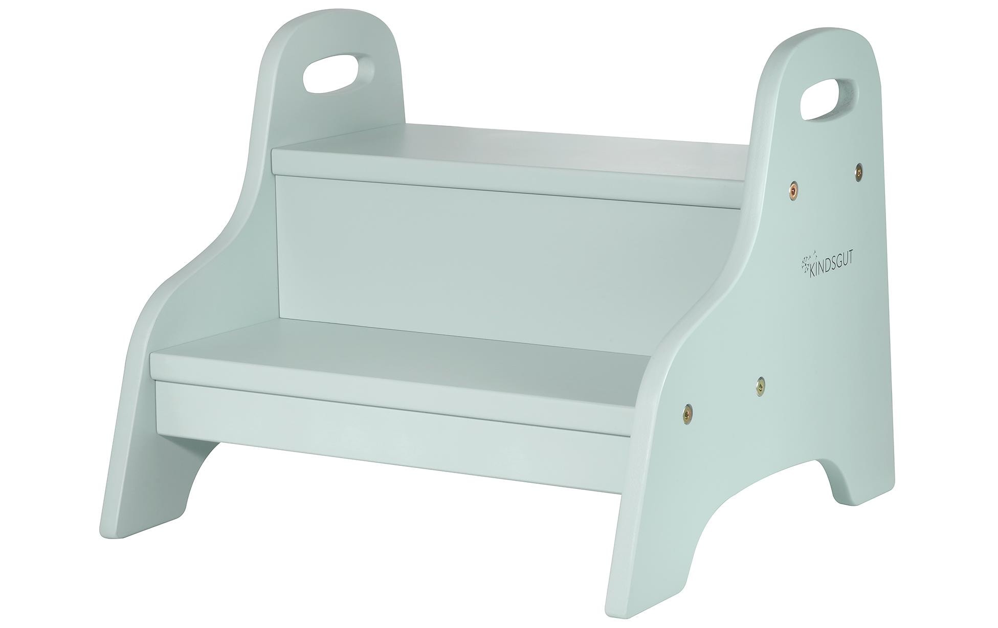 Kindsgut Schemel Holztritt Aqua