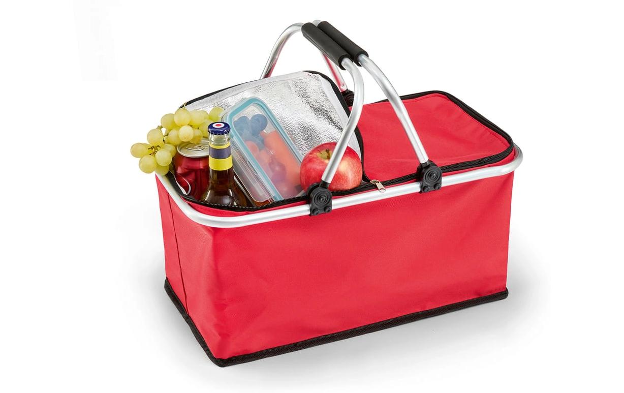 EASYmaxx Einkaufskorb 25 l, faltbar, Rot