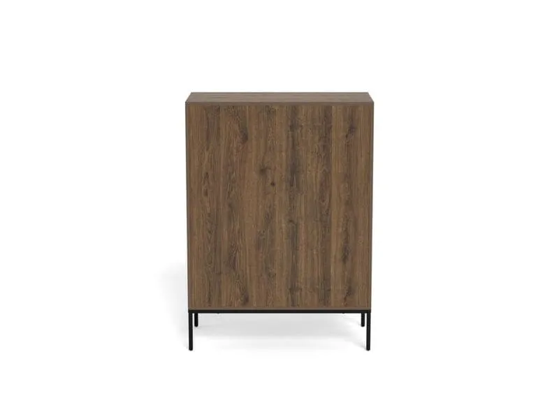 AC Design Kommode Palmdale 80 x 40 x 110 cm, Eiche dunkel